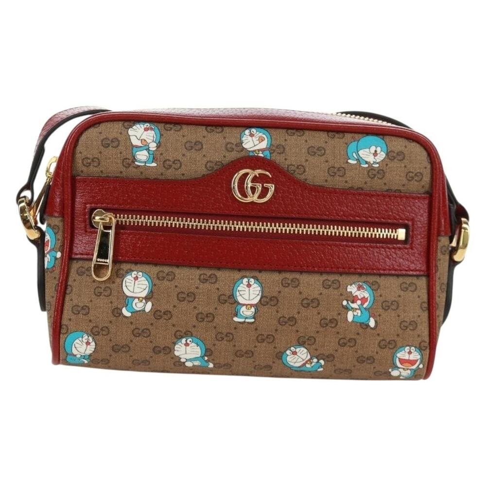 Gucci Micro GG Supreme Doraemon Shoulder Bag Beige